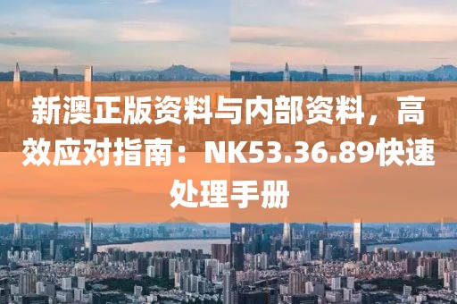 新澳正版资料与内部资料，高效应对指南：NK53.36.89快速处理手册