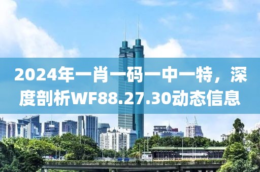 2024年一肖一码一中一特，深度剖析WF88.27.30动态信息