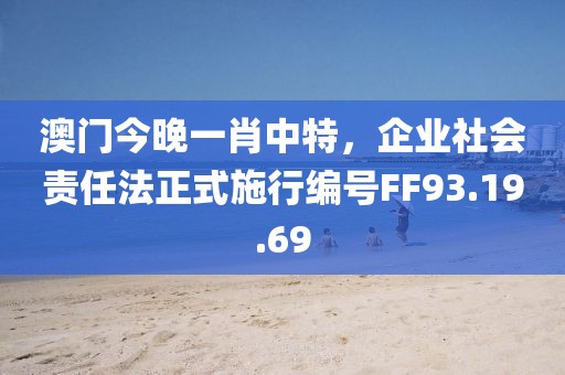 澳门今晚一肖中特，企业社会责任法正式施行编号FF93.19.69