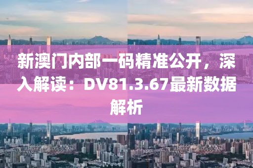 新澳门内部一码精准公开，深入解读：DV81.3.67最新数据解析