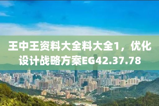 王中王资料大全料大全1，优化设计战略方案EG42.37.78