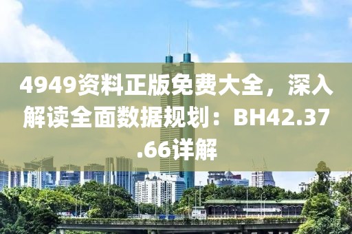 4949资料正版免费大全，深入解读全面数据规划：BH42.37.66详解