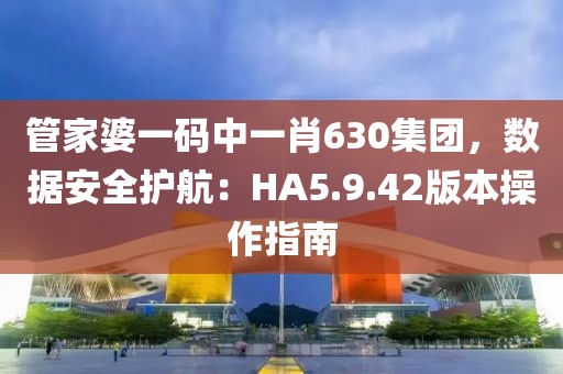 管家婆一码中一肖630集团，数据安全护航：HA5.9.42版本操作指南