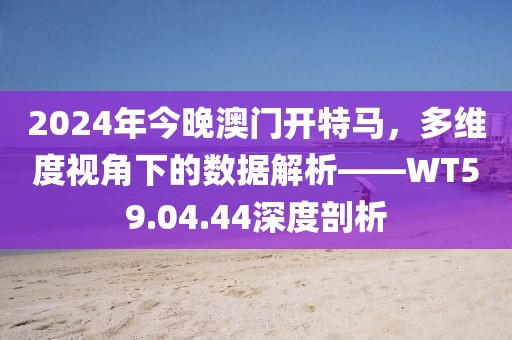 2024年今晚澳门开特马，多维度视角下的数据解析——WT59.04.44深度剖析