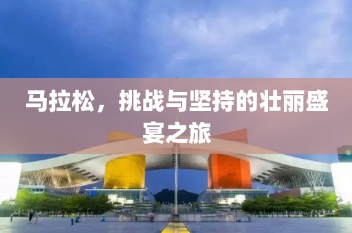 马拉松，挑战与坚持的壮丽盛宴之旅