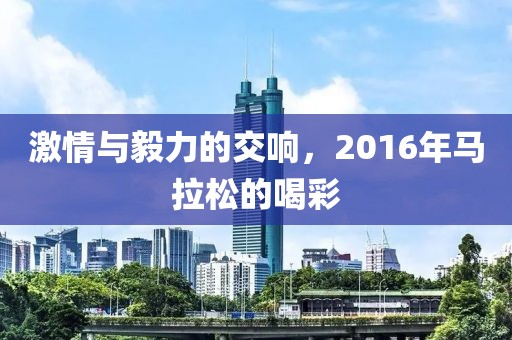 激情与毅力的交响，2016年马拉松的喝彩
