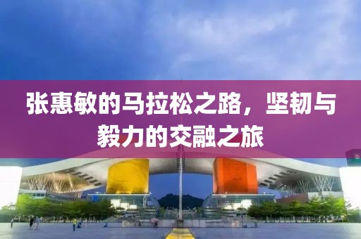 张惠敏的马拉松之路，坚韧与毅力的交融之旅