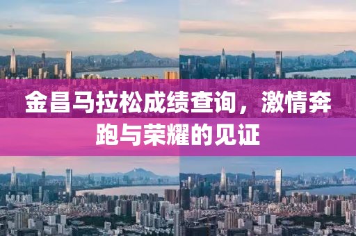 金昌马拉松成绩查询，激情奔跑与荣耀的见证