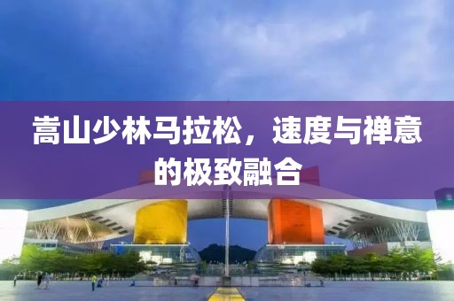 嵩山少林马拉松，速度与禅意的极致融合