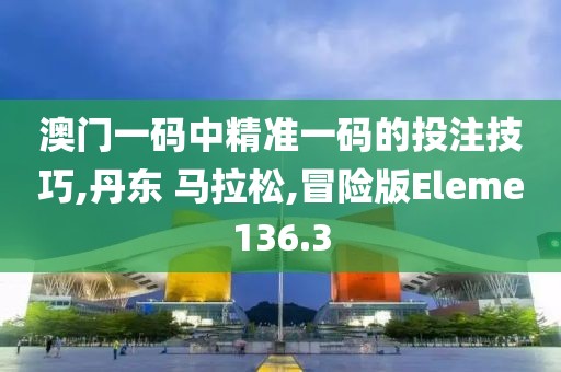 澳门一码中精准一码的投注技巧,丹东 马拉松,冒险版Eleme136.3