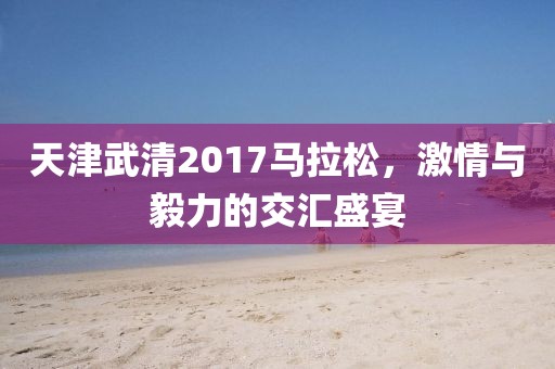 天津武清2017马拉松，激情与毅力的交汇盛宴