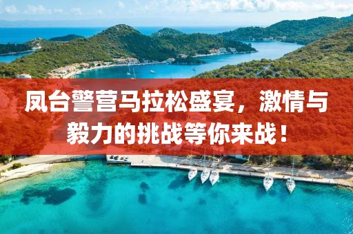 凤台警营马拉松盛宴，激情与毅力的挑战等你来战！