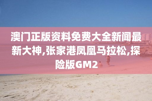 澳门正版资料免费大全新闻最新大神,张家港凤凰马拉松,探险版GM2