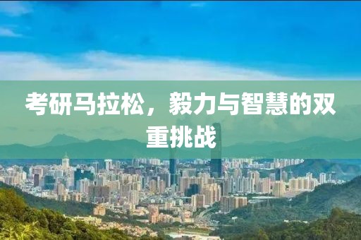 考研马拉松，毅力与智慧的双重挑战