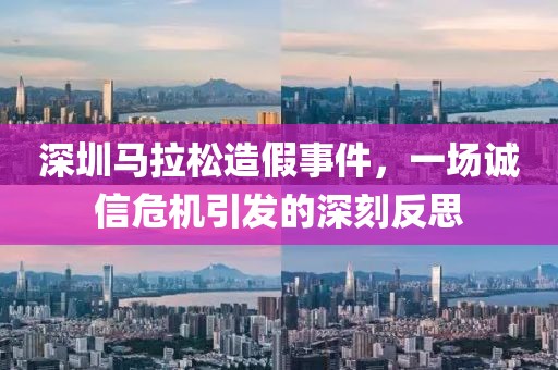 深圳马拉松造假事件，一场诚信危机引发的深刻反思
