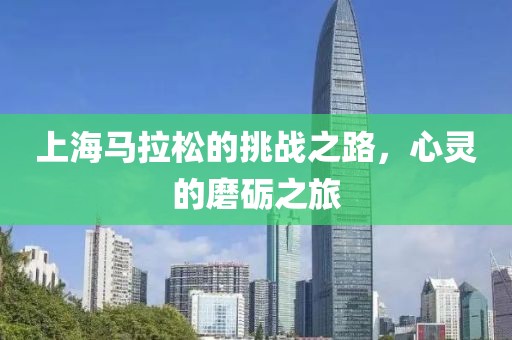 上海马拉松的挑战之路，心灵的磨砺之旅