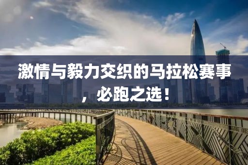 激情与毅力交织的马拉松赛事，必跑之选！