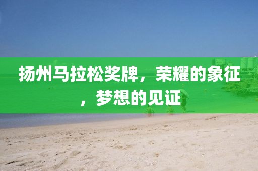 扬州马拉松奖牌，荣耀的象征，梦想的见证