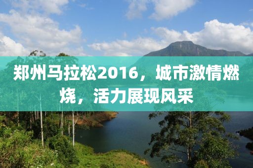 郑州马拉松2016，城市激情燃烧，活力展现风采