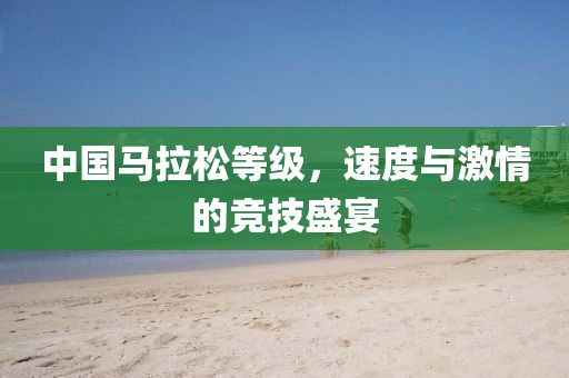 中国马拉松等级，速度与激情的竞技盛宴