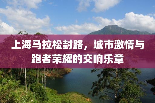 上海马拉松封路，城市激情与跑者荣耀的交响乐章