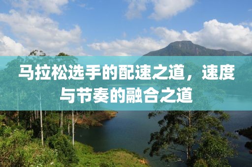 马拉松选手的配速之道，速度与节奏的融合之道