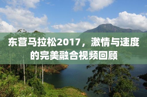 东营马拉松2017，激情与速度的完美融合视频回顾