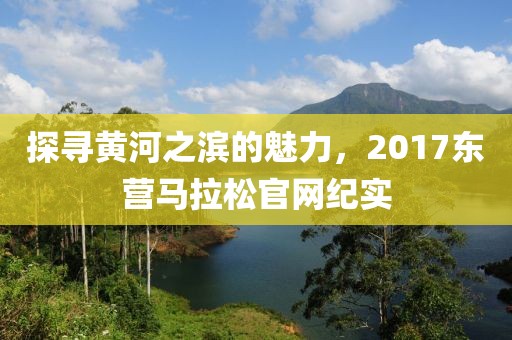 探寻黄河之滨的魅力，2017东营马拉松官网纪实