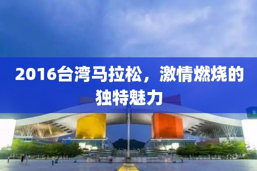 2016台湾马拉松，激情燃烧的独特魅力