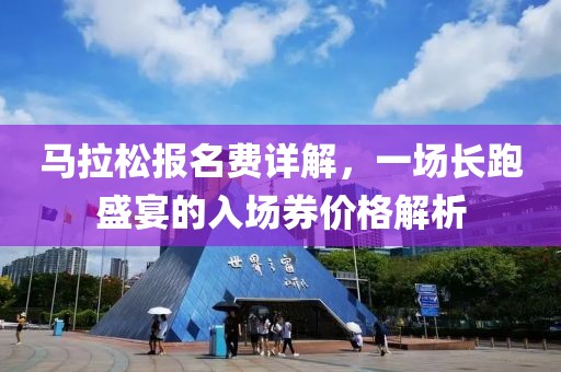 马拉松报名费详解，一场长跑盛宴的入场券价格解析