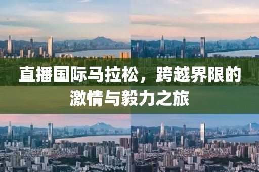 直播国际马拉松，跨越界限的激情与毅力之旅