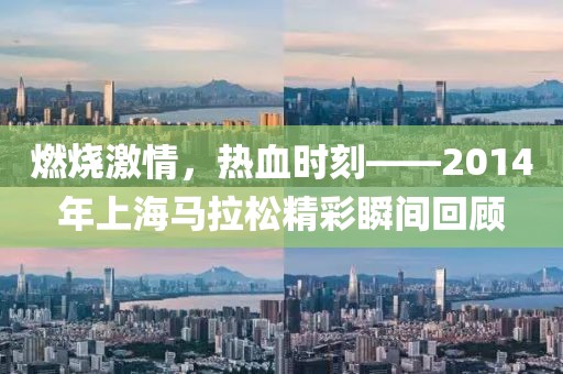 燃烧激情，热血时刻——2014年上海马拉松精彩瞬间回顾