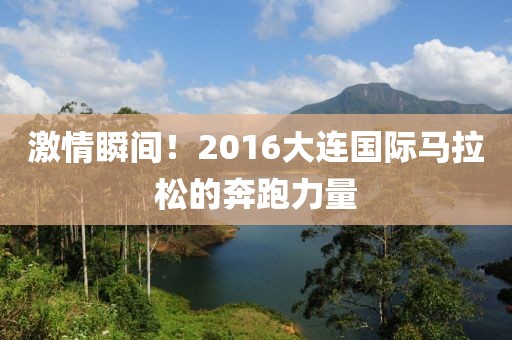 激情瞬间！2016大连国际马拉松的奔跑力量