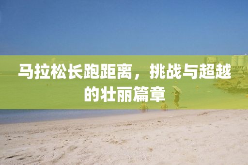 马拉松长跑距离，挑战与超越的壮丽篇章