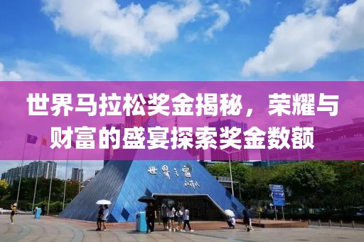 世界马拉松奖金揭秘，荣耀与财富的盛宴探索奖金数额