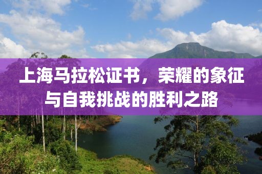 上海马拉松证书，荣耀的象征与自我挑战的胜利之路