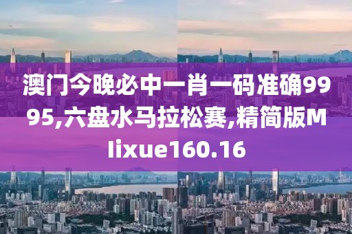 澳门今晚必中一肖一码准确9995,六盘水马拉松赛,精简版MIixue160.16