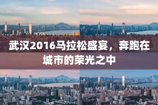 武汉2016马拉松盛宴，奔跑在城市的荣光之中