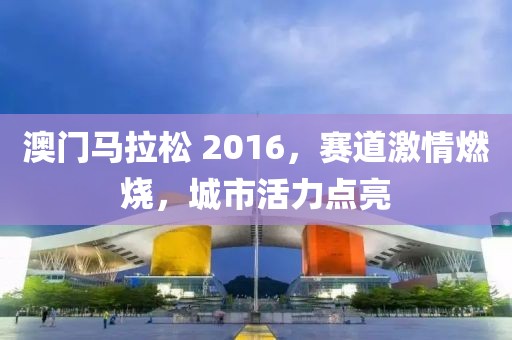 澳门马拉松 2016，赛道激情燃烧，城市活力点亮