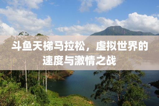 斗鱼天梯马拉松，虚拟世界的速度与激情之战