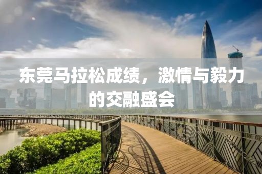 东莞马拉松成绩，激情与毅力的交融盛会