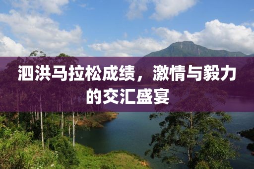 泗洪马拉松成绩，激情与毅力的交汇盛宴