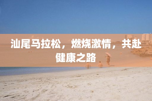 汕尾马拉松，燃烧激情，共赴健康之路