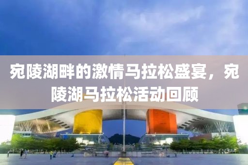 宛陵湖畔的激情马拉松盛宴，宛陵湖马拉松活动回顾
