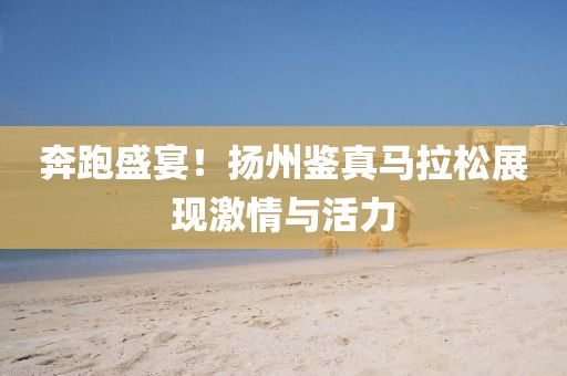奔跑盛宴！扬州鉴真马拉松展现激情与活力