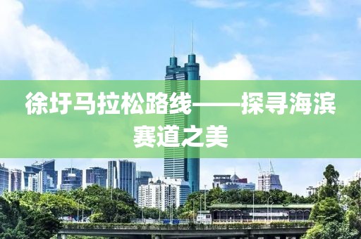 徐圩马拉松路线——探寻海滨赛道之美