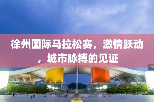 徐州国际马拉松赛，激情跃动，城市脉搏的见证