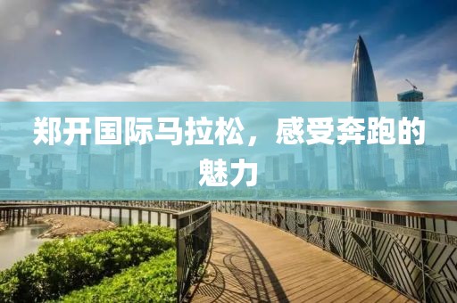 郑开国际马拉松，感受奔跑的魅力
