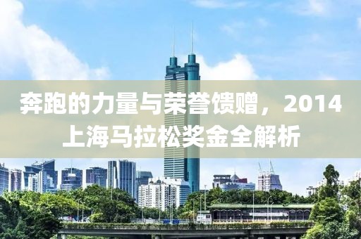 奔跑的力量与荣誉馈赠，2014上海马拉松奖金全解析