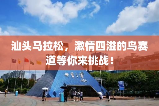 汕头马拉松，激情四溢的鸟赛道等你来挑战！